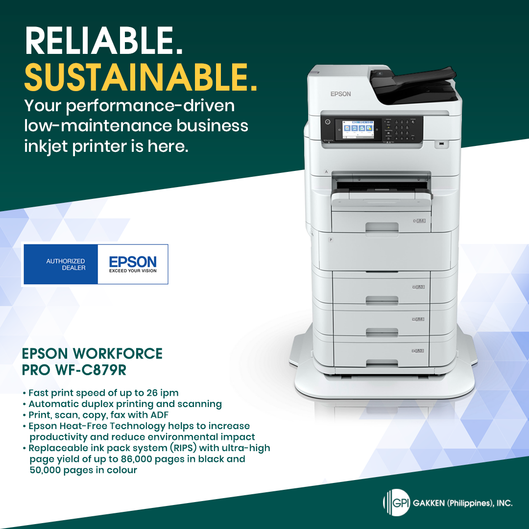 SUSTAINABLE, RELIABLE: This Is The Epson WorkForce Pro WF-C879R A3 Colour Multifunction Printer